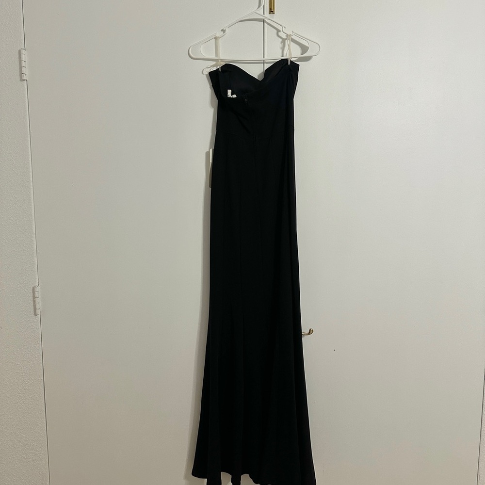 Strapless Black Sweetheart  Evening Gown